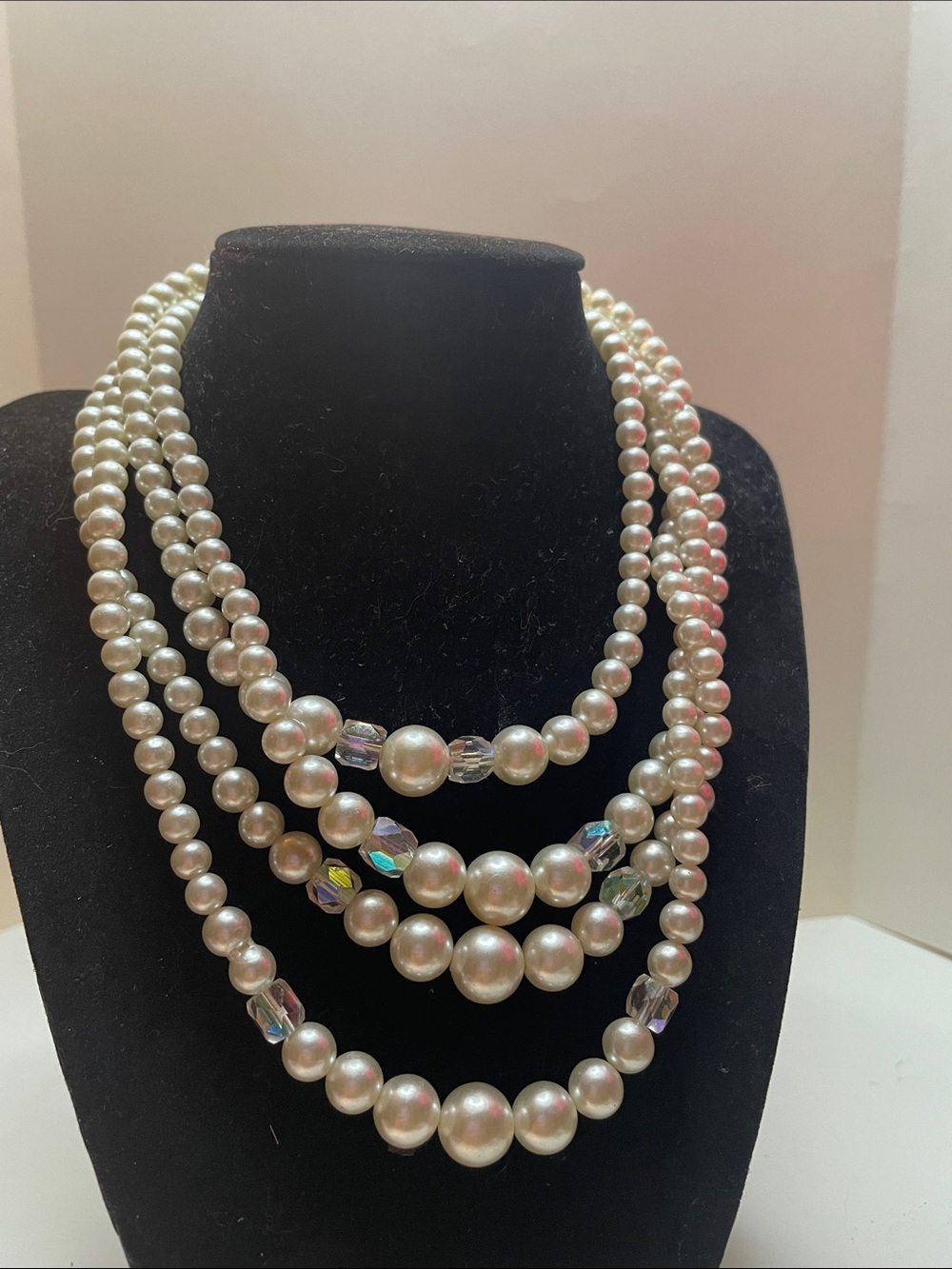 Classic Ivory Pearl Multi-Strand Necklace